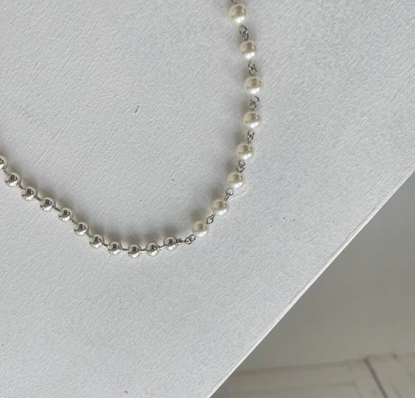 PEARL MIX BALL NECKLACE